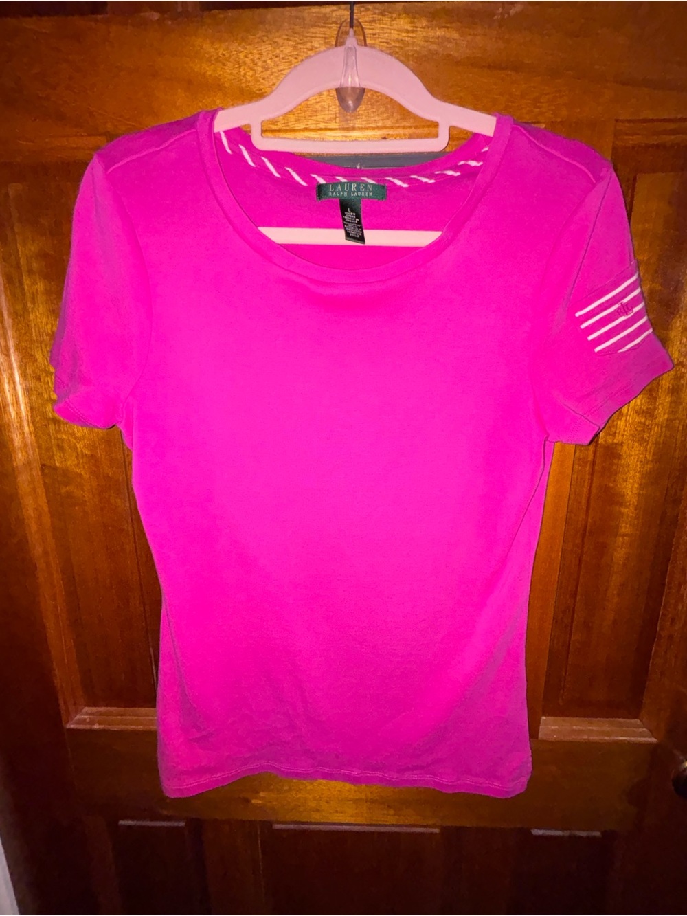 Ralph Lauren Bright Pink Short-Sleeve Crewneck Tee